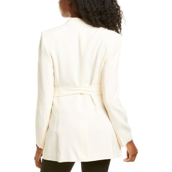 Theory Belt Blazer Jacket Cream Yellow 8 NWT - Picture 3 of 9
